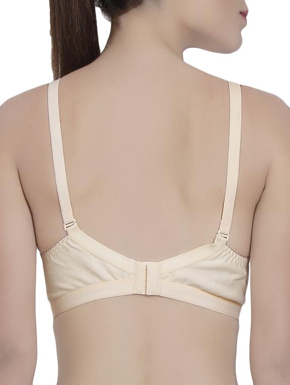 beige cotton blend minimizer bra - 14521807 - Zoom Image - 3