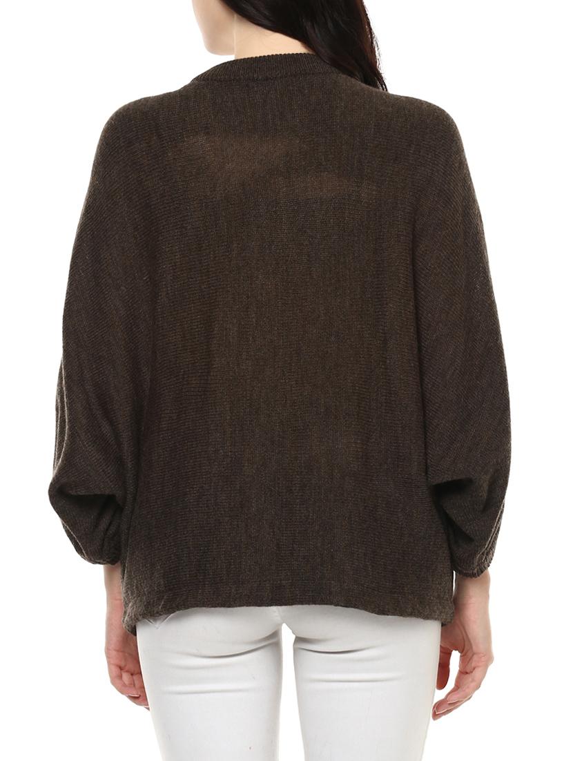 brown acrylic cardigan - 14527303 - Zoom Image - 3