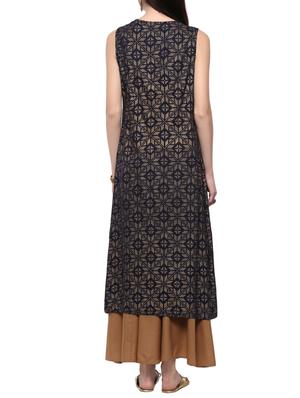 blue viscose regular long shrug - 14527358 - Standard Image - 3