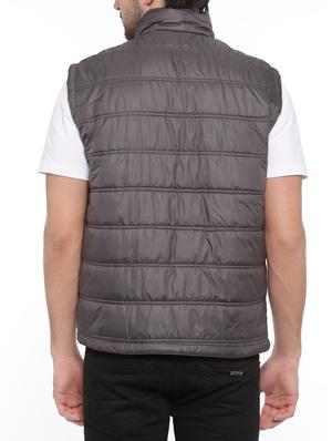 grey polyester quilted jacket - 14527673 - Standard Image - 3