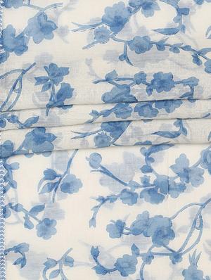 white printed cotton stole - 14528412 - Standard Image - 3