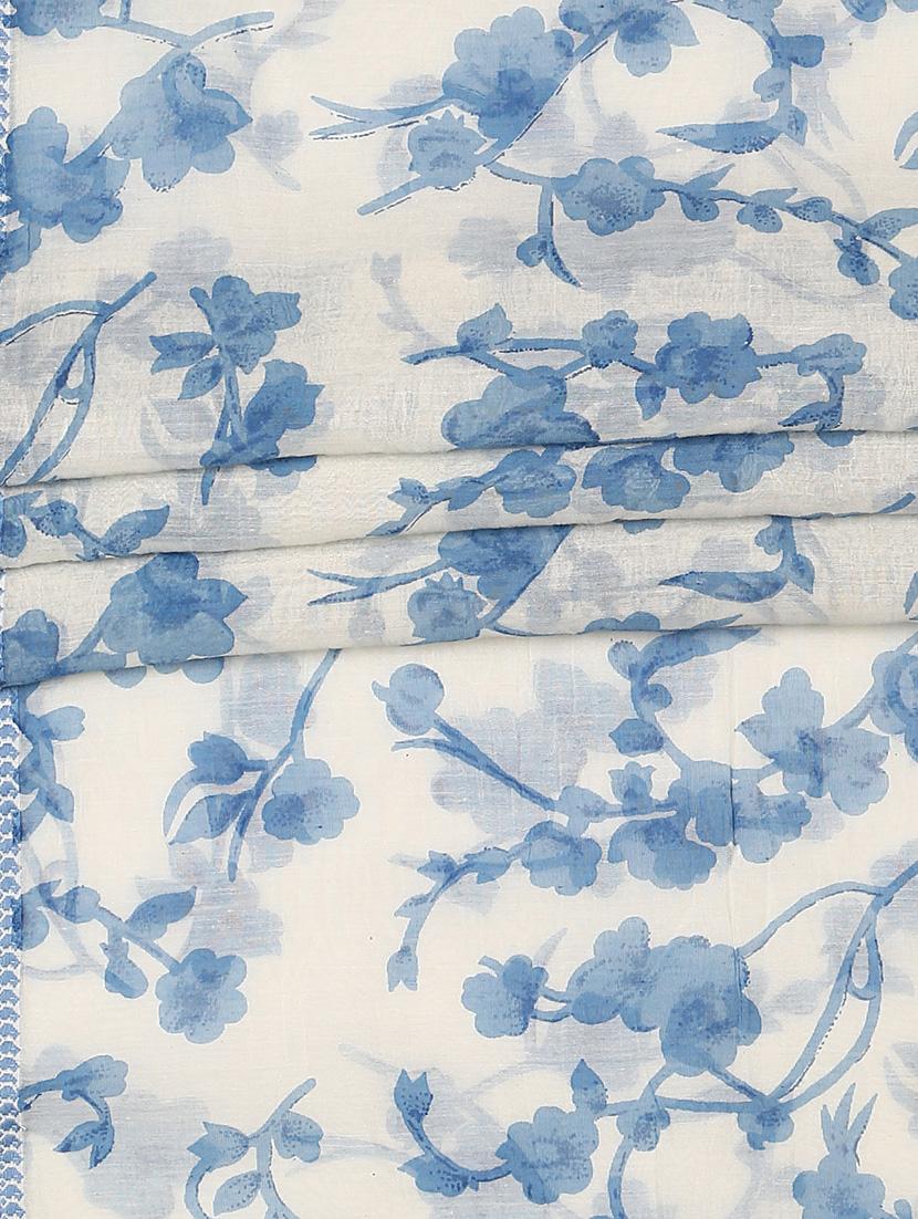 white printed cotton stole - 14528412 - Zoom Image - 3