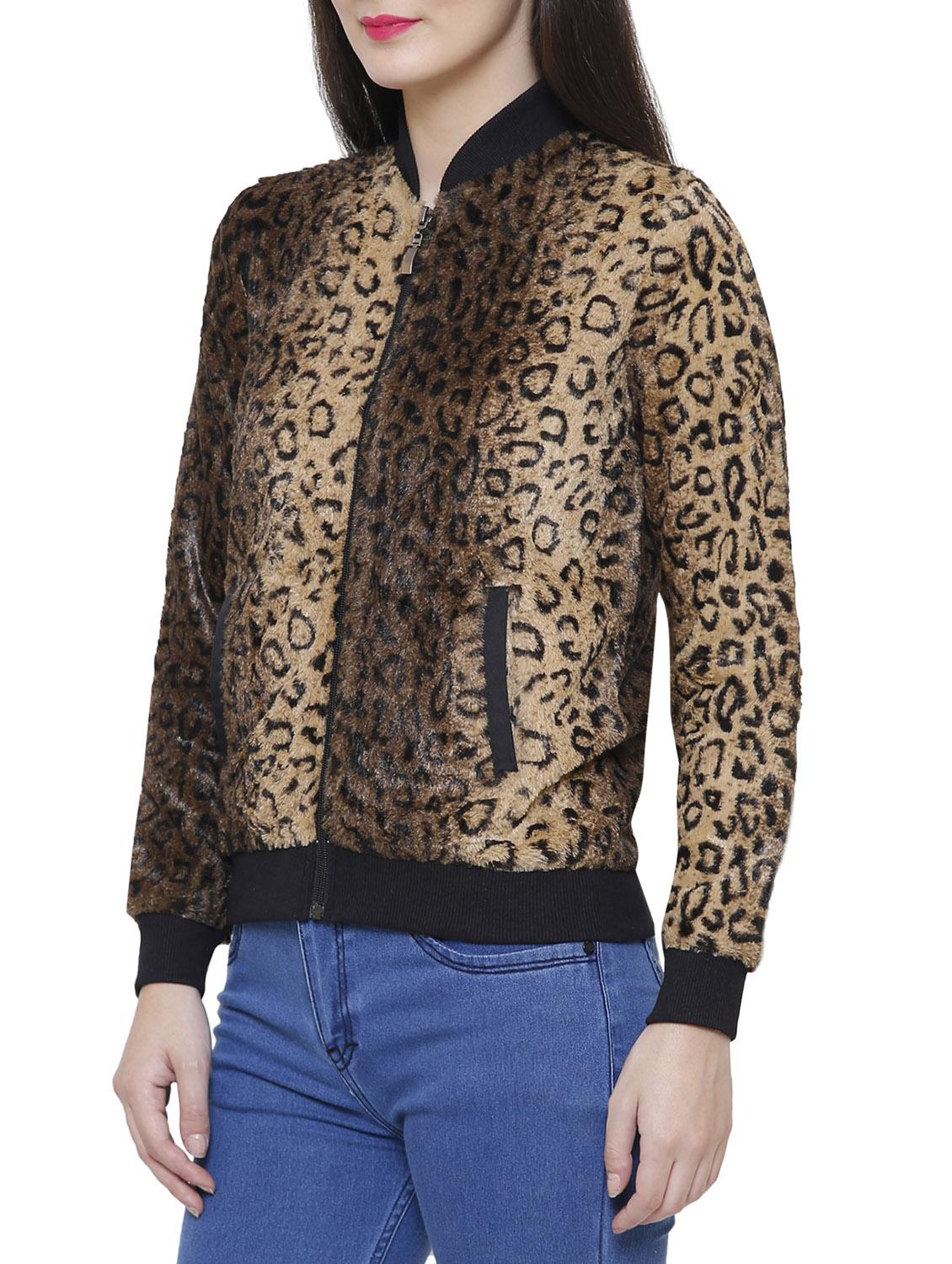 brown faux fur jacket - 14528492 - Zoom Image - 3