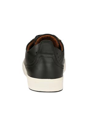 black leatherette lace up sneaker - 14528683 - Standard Image - 3