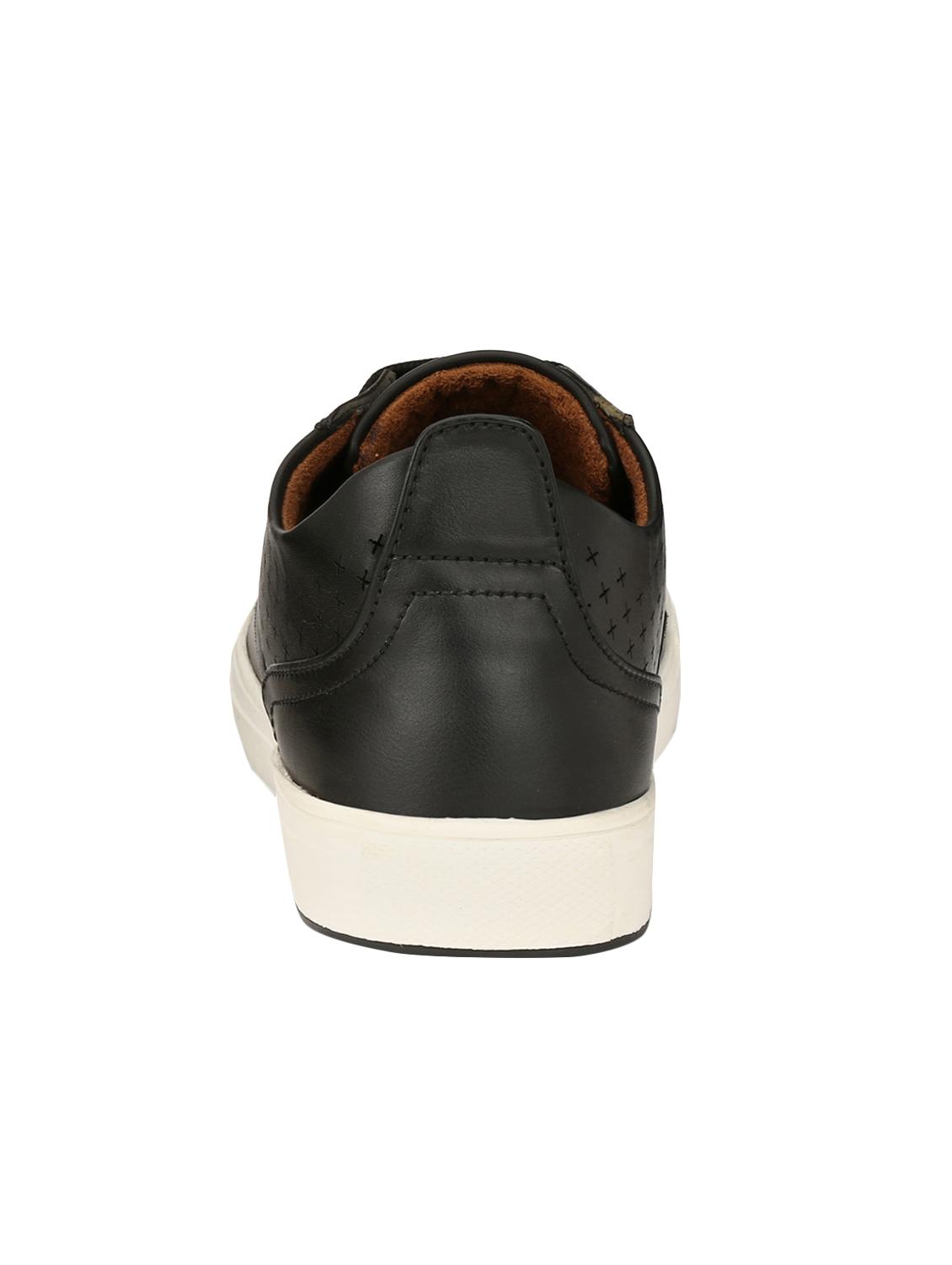 black leatherette lace up sneaker - 14528683 - Zoom Image - 3