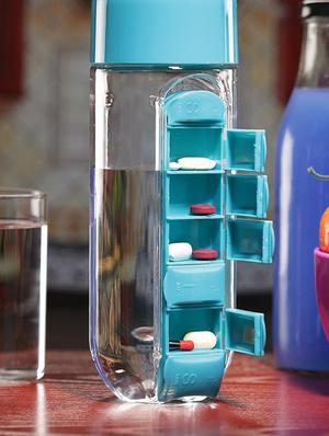 Combo of 2 pcs Pill Organizer Water Bottle 700 ml - 14528863 - Standard Image - 6