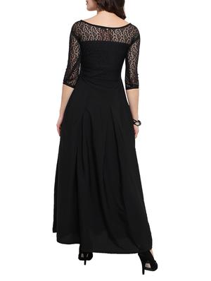 floral lace panel pleated maxi dress - 14528880 - Standard Image - 3