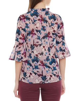 Frill tie neck floral top - 14528888 - Standard Image - 3