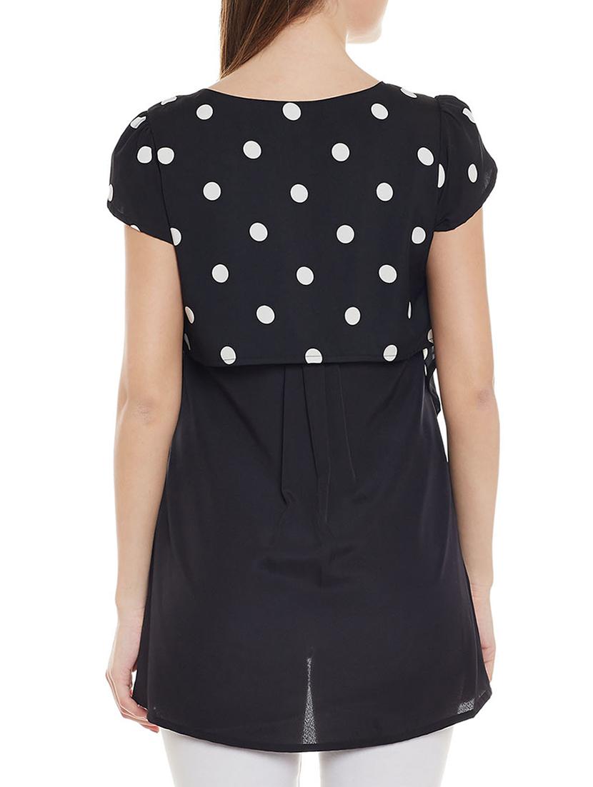 black printed crepe tunic - 14528896 - Zoom Image - 3