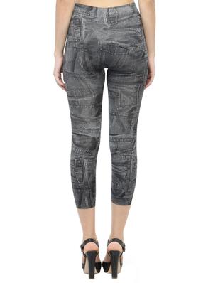 grey printed capri - 14528934 - Standard Image - 3