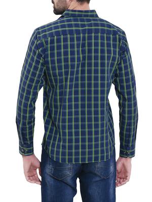 blue cotton casual shirt - 14528982 - Standard Image - 3