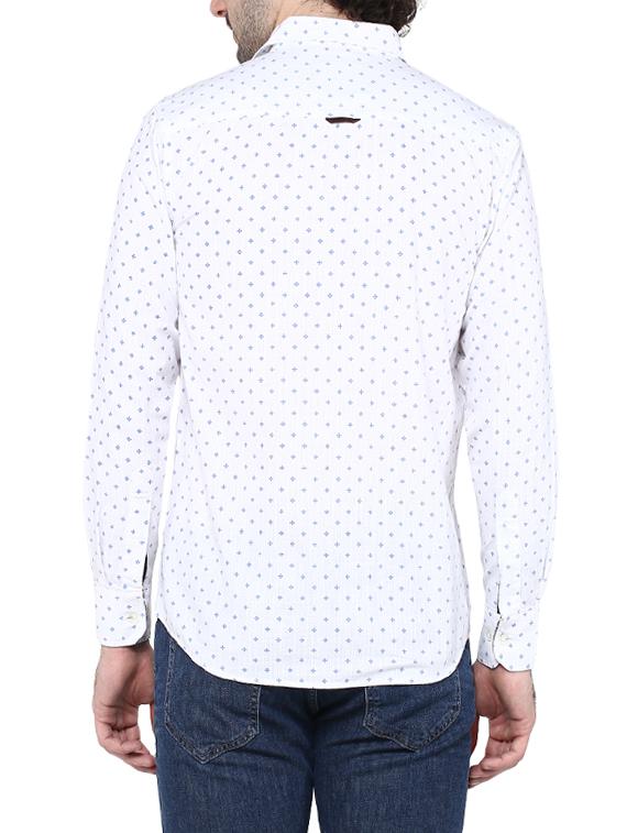 white cotton casual shirt - 14528988 - Zoom Image - 3