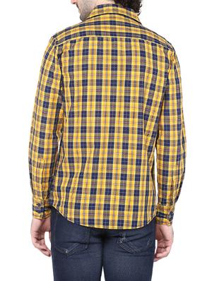 yellow cotton casual shirt - 14528993 - Standard Image - 3