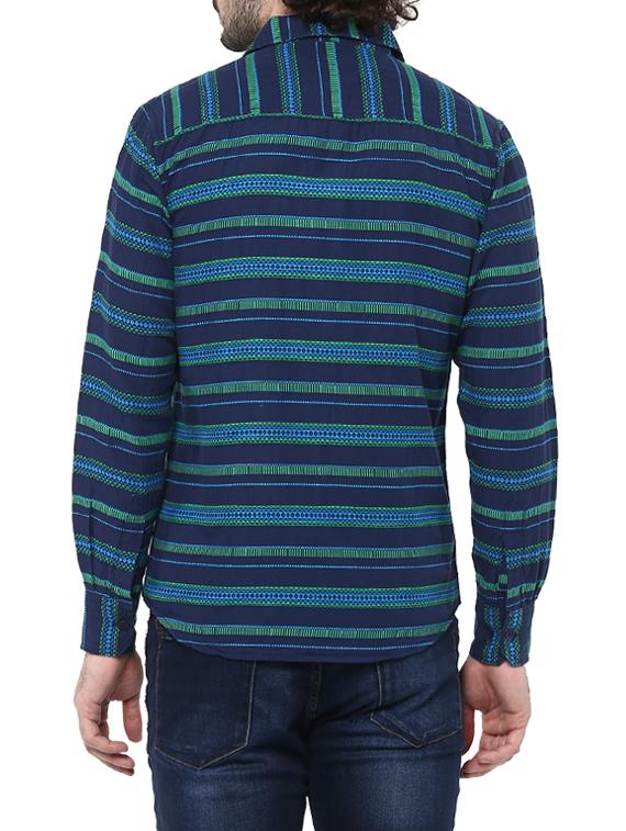 green cotton casual shirt - 14529004 - Zoom Image - 3