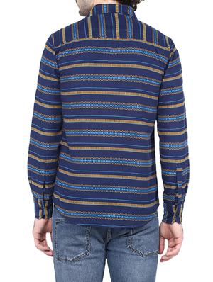 blue cotton casual shirt - 14529005 - Standard Image - 3
