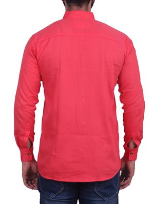 pink cotton blend casual shirt - 14529091 - Standard Image - 3