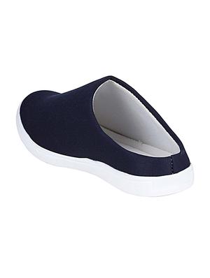 blue canvas slip on mules - 14529129 - Standard Image - 3