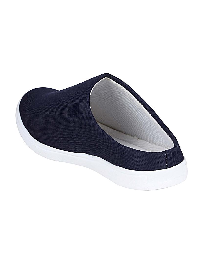blue canvas slip on mules - 14529129 - Zoom Image - 3