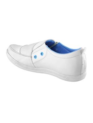 white leatherette casual slipon - 14529138 - Standard Image - 3