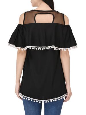 solid black rayon top - 14529179 - Standard Image - 3