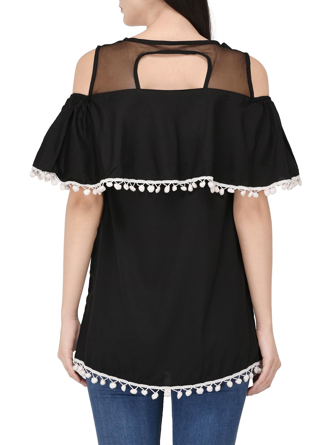 solid black rayon top - 14529179 - Zoom Image - 3