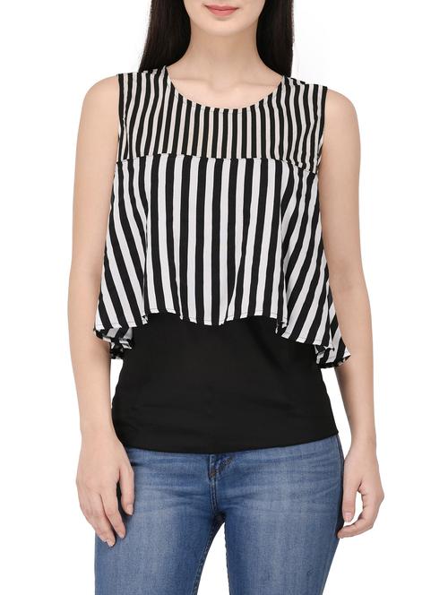 black striped layered top - 14529182 - Very Small Image - 1