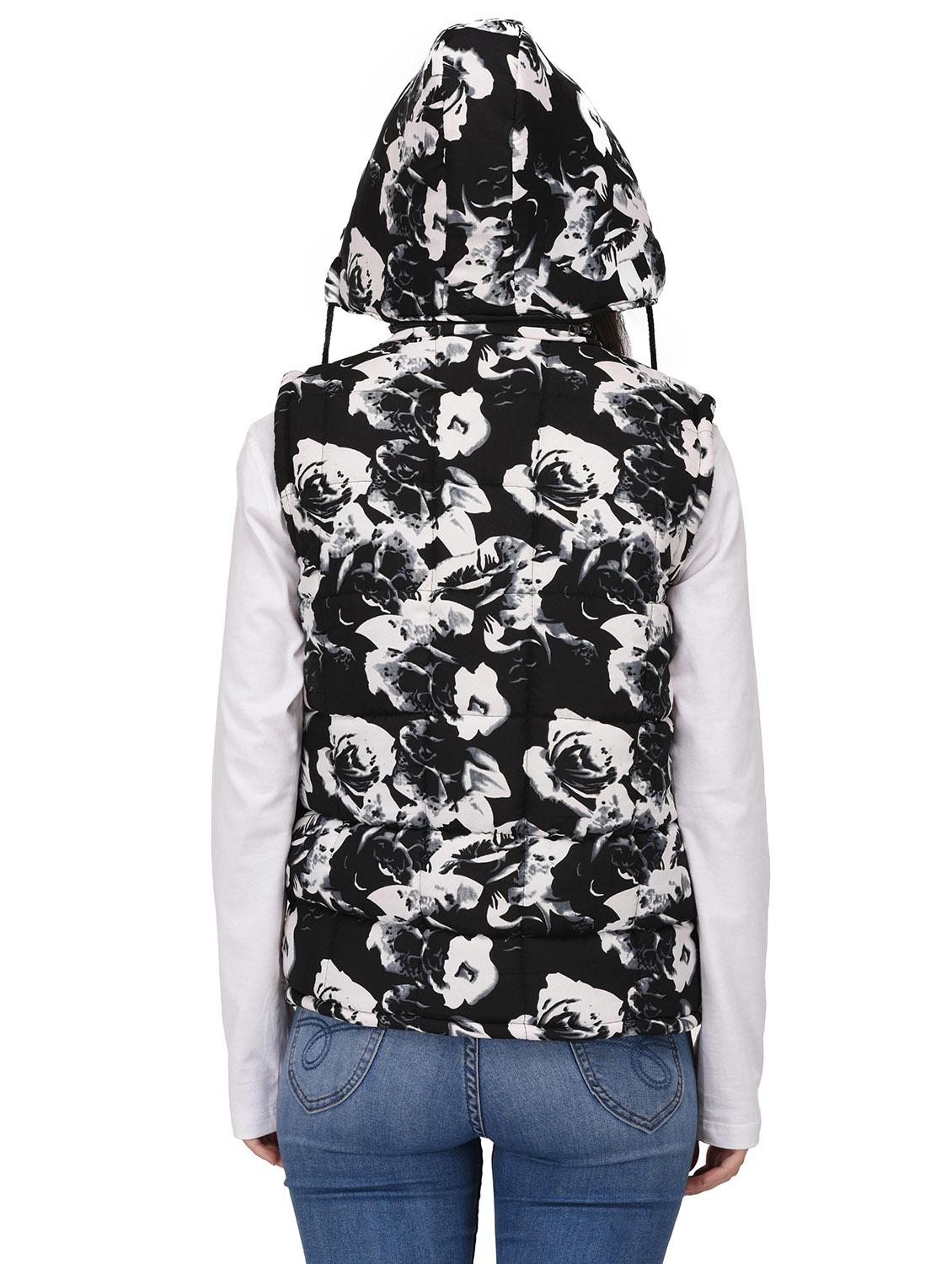 black printed gilet jacket - 14529187 - Zoom Image - 3