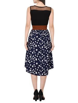 navy blue belted dress - 14529300 - Standard Image - 3
