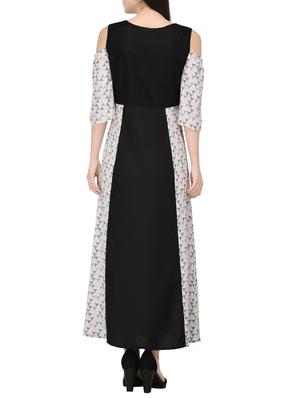 black printed a-line dress - 14529312 - Standard Image - 3