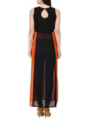 black solid a-line georgette tunic - 14529317 - Standard Image - 3