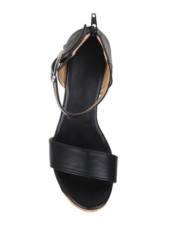 Glitzy Galz Women Black Platform Sandal - 14529344 - Zoom Image - 3