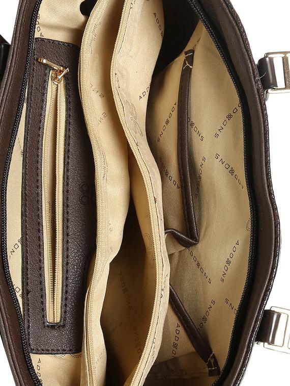 brown leatherette regular handbag - 14530322 - Zoom Image - 3