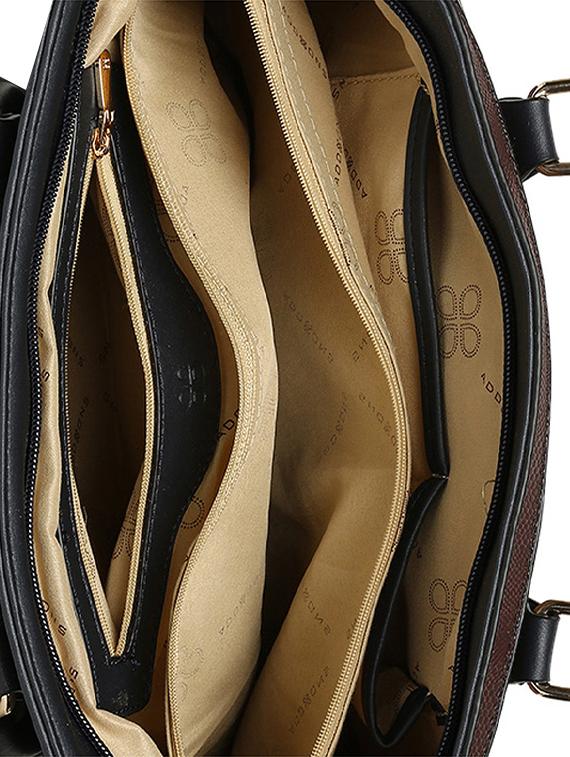 multi colored leatherette regular handbag - 14530330 - Zoom Image - 3