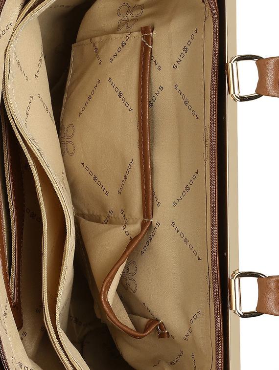 brown leatherette regular handbag - 14530332 - Zoom Image - 3