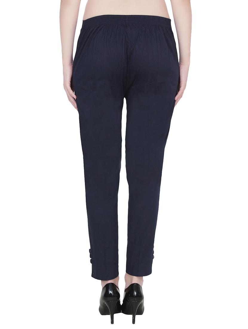 blue cotton trouser - 14531539 - Zoom Image - 3
