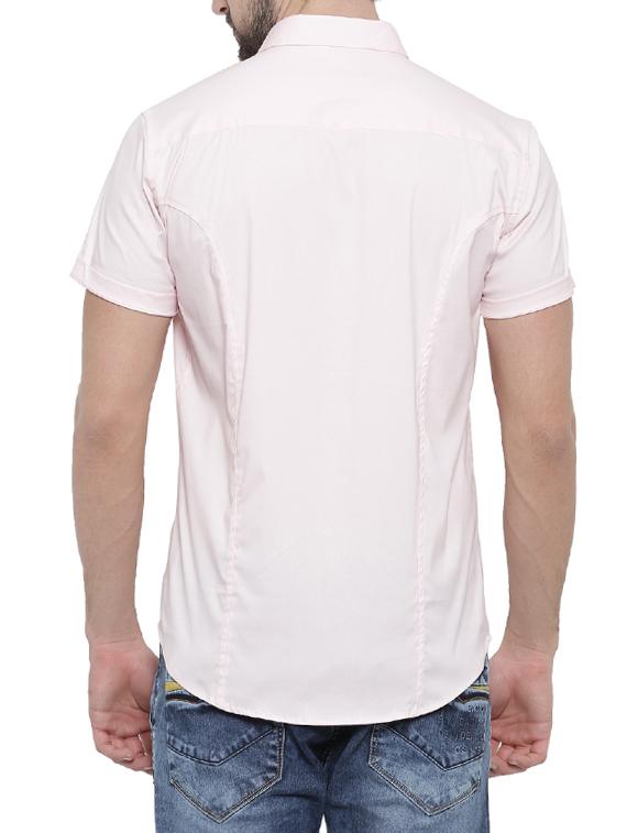 pink cotton blend casual shirt - 14531683 - Zoom Image - 3