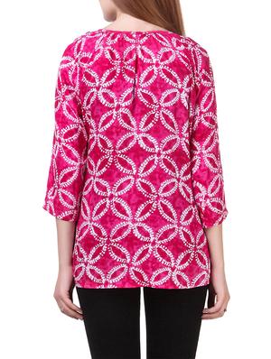 pink rayon casual top - 14531860 - Standard Image - 3