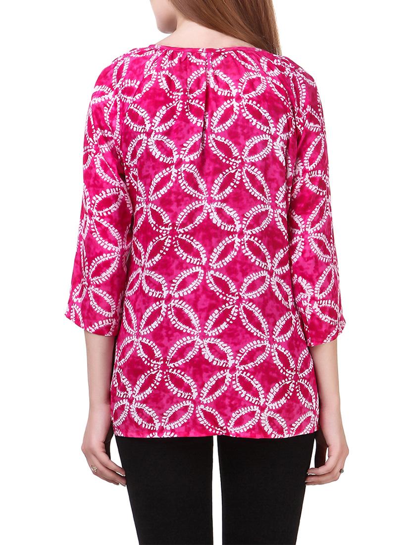 pink rayon casual top - 14531860 - Zoom Image - 3
