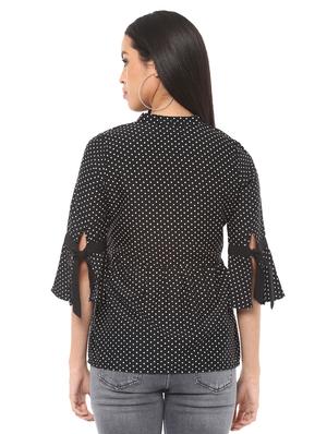 tie knot detail bell sleeved top - 14531909 - Standard Image - 3