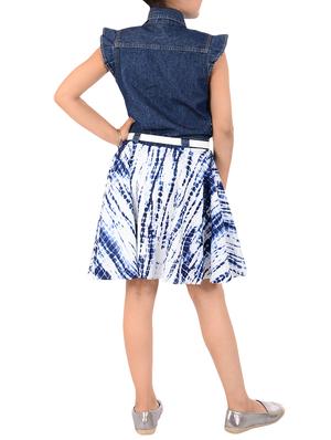 navy blue cotton frock - 14532494 - Standard Image - 3