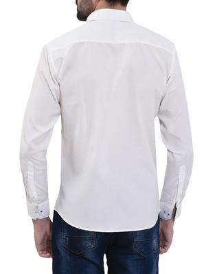 white cotton casual shirt - 14532794 - Standard Image - 3