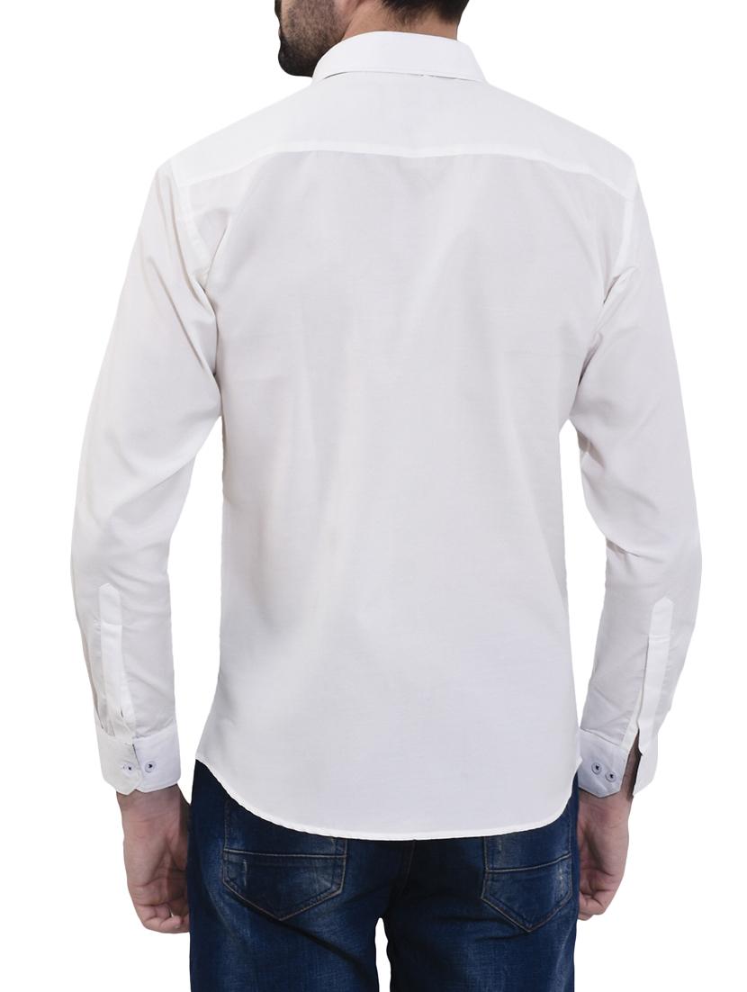 white cotton casual shirt - 14532794 - Zoom Image - 3