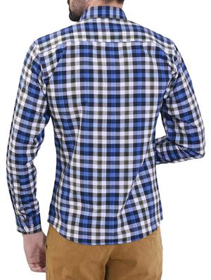 blue cotton casual shirt - 14532799 - Standard Image - 3