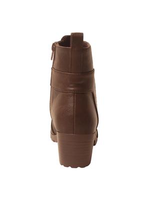 brown faux leather ankle boot - 14533146 - Standard Image - 3