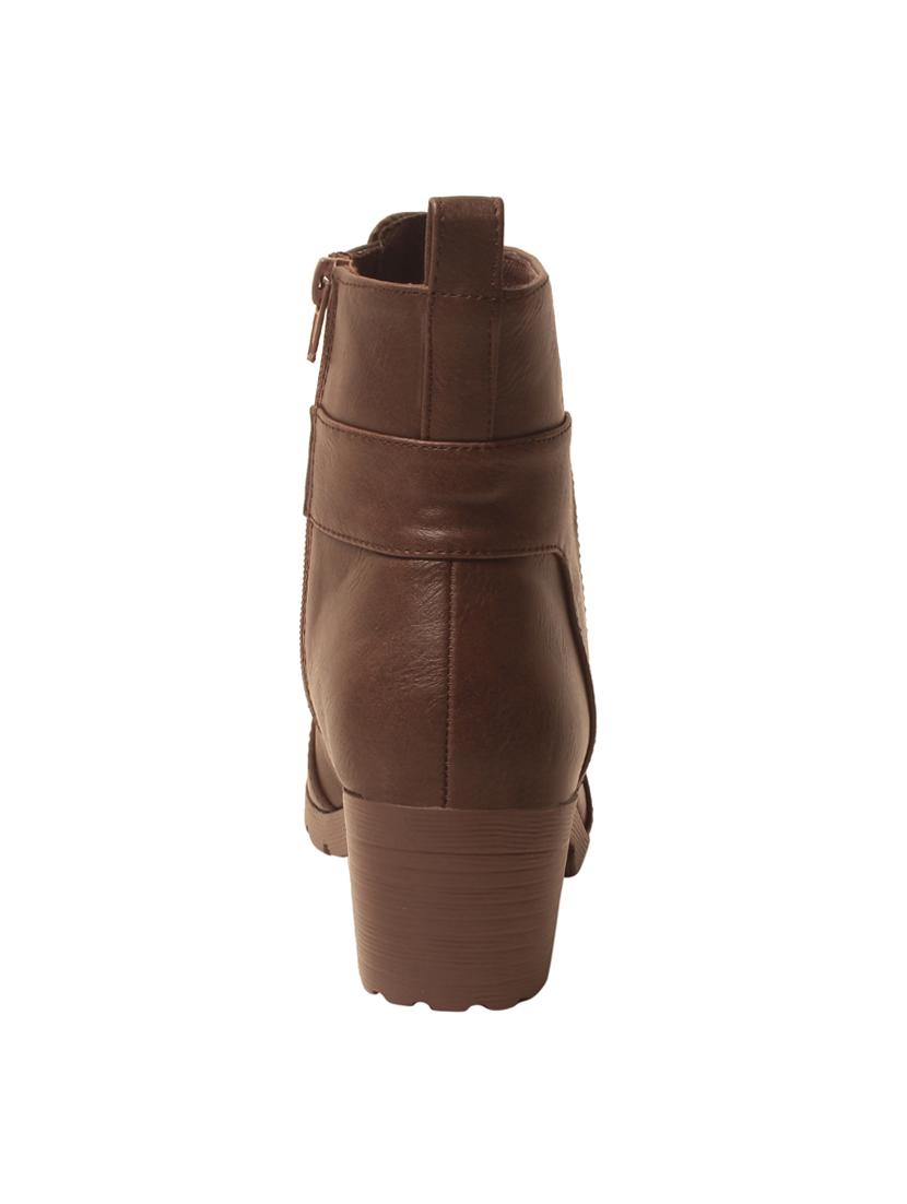 brown faux leather ankle boot - 14533146 - Zoom Image - 3