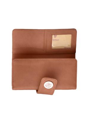 tan leatherette regular clutch - 14533598 - Standard Image - 3