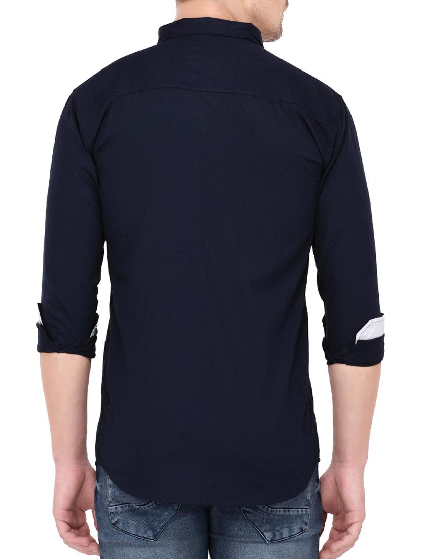 blue denim casual shirt - 14533920 - Zoom Image - 3