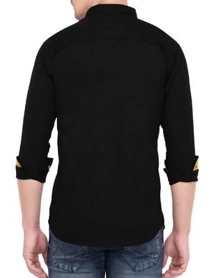 black cotton casual shirt - 14533923 - Standard Image - 3