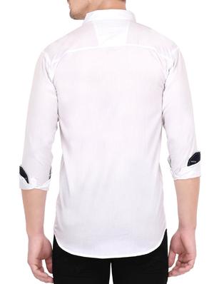 white cotton casual shirt - 14533925 - Standard Image - 3