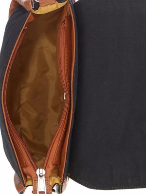black canvas messenger sling bag - 14534527 - Standard Image - 3